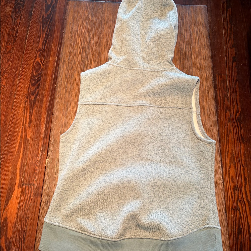 Light Sage Green Zip-Up Hoodie Vest - Picture 2 of 3